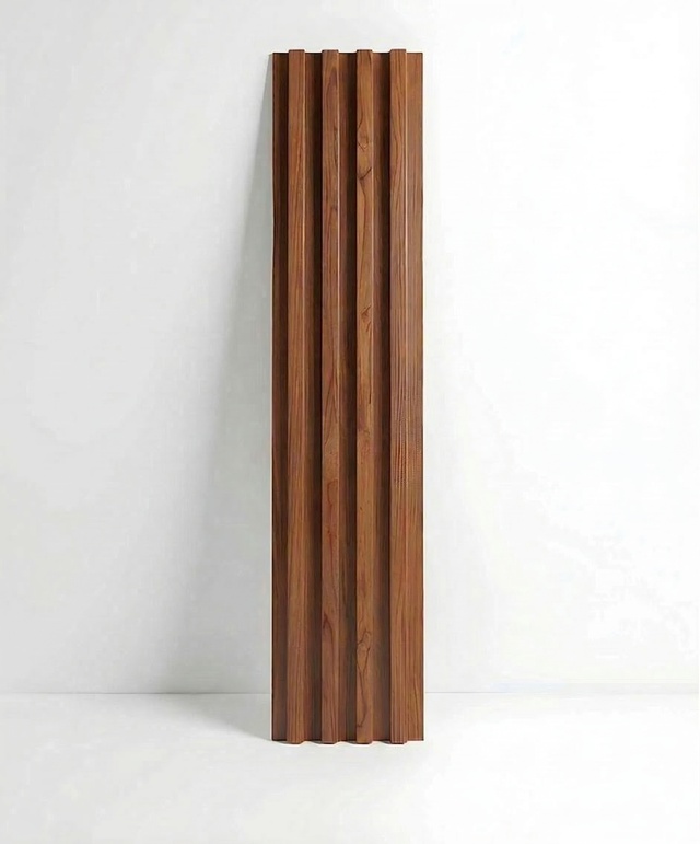 Panel decorativo palilleria WPC Caoba vista vertical